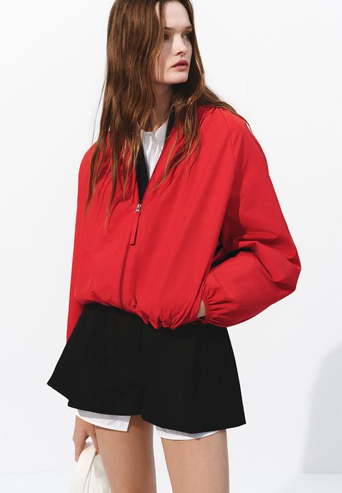 H&M - Gathered bomber jacket - bright red