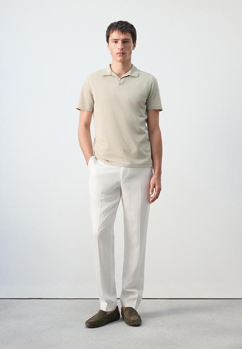 MANGO - Poloshirt Taga - Light Beige