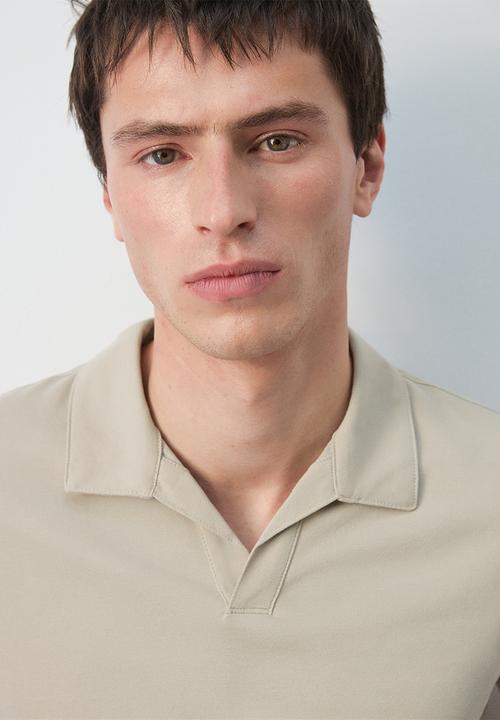 MANGO - Poloshirt Taga - Light Beige
