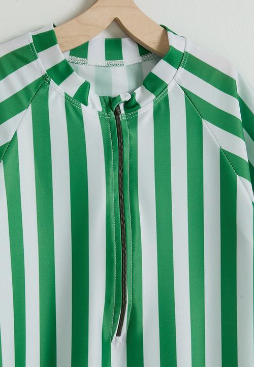 Pop Candy - Short wetsuit - green stripe