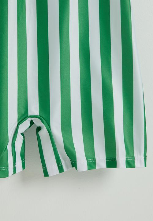 Pop Candy - Short wetsuit - green stripe