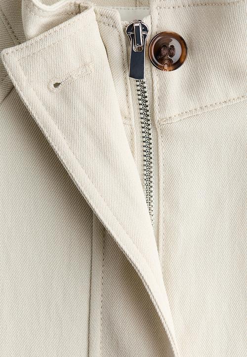 H&M - Oversized linen-blend jacket - light beige