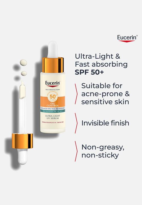 Eucerin - Oil Control UV Face Serum Sun Protection SPF 50+30ml  Oily & Acne-Prone Skin Mattifying