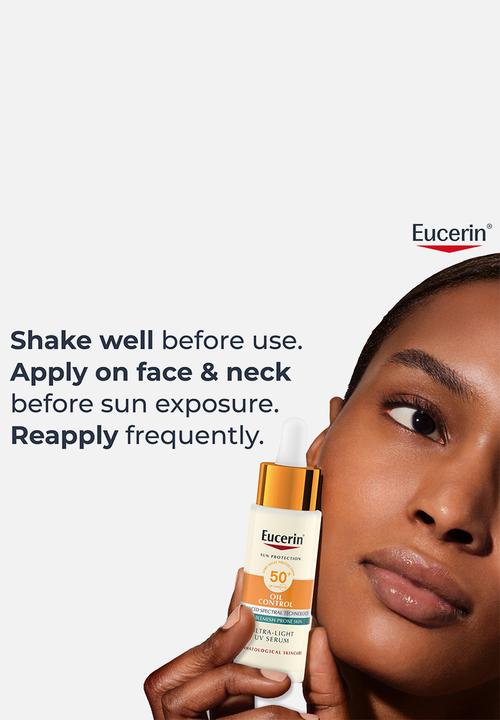 Eucerin - Oil Control UV Face Serum Sun Protection SPF 50+30ml  Oily & Acne-Prone Skin Mattifying