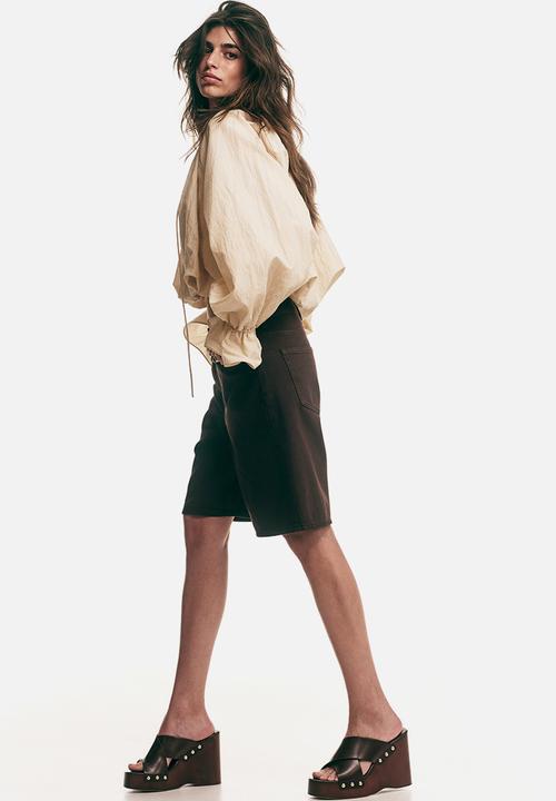 H&M - Denim bermuda shorts - dark brown