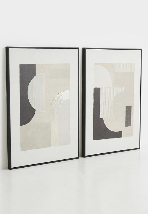 Sixth Floor - Threshold Framed Wall Art Set of 2 - Natural