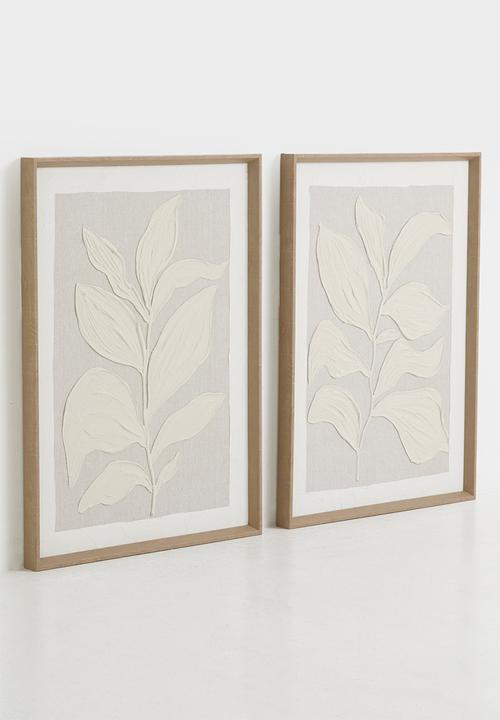 Sixth Floor - Urban Garden Framed Wall Art Set of 2 - Natural
