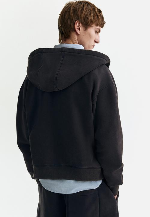 H&M - Loose fit zip-through hoodie - navy blue/asc