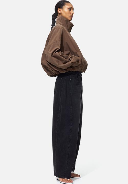 H&M - Bubble-hem cotton jacket - brown