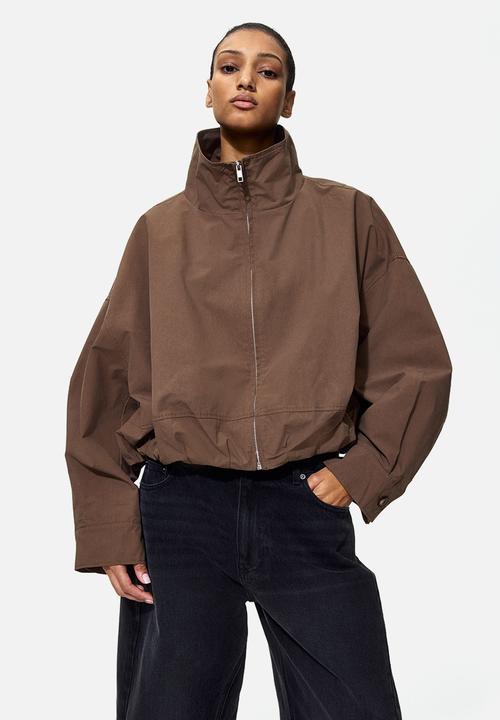 H&M - Bubble-hem cotton jacket - brown