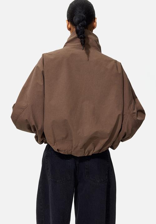 H&M - Bubble-hem cotton jacket - brown