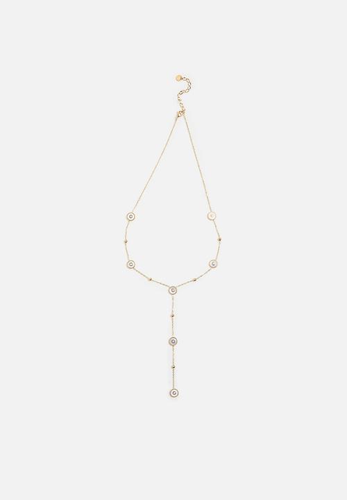 Zoe on Trend - Trendy Lariat Necklace - Gold
