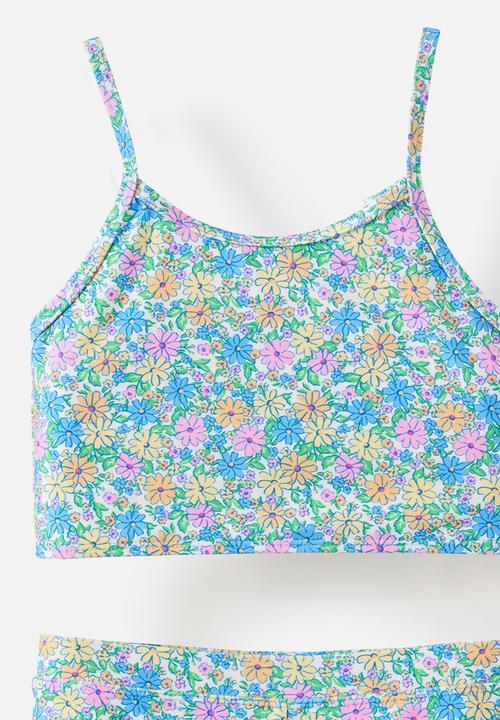 Cotton On - Tahlie Tankini Set - Blue Bonnet/Floral