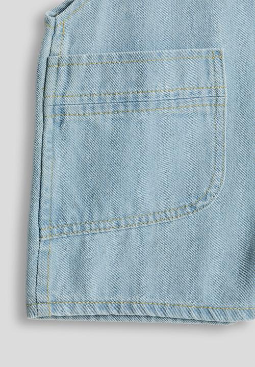 Pop Candy - Short denim dungarees - blue