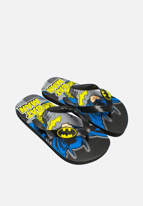 Character Group - Batman Flip Flops - Black & yellow