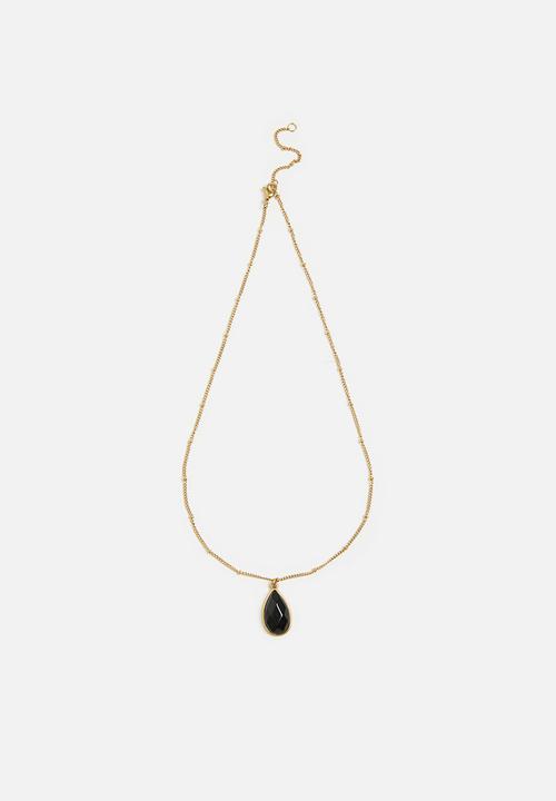 Zoe on Trend - Elegant Stone-Set Necklace - gold