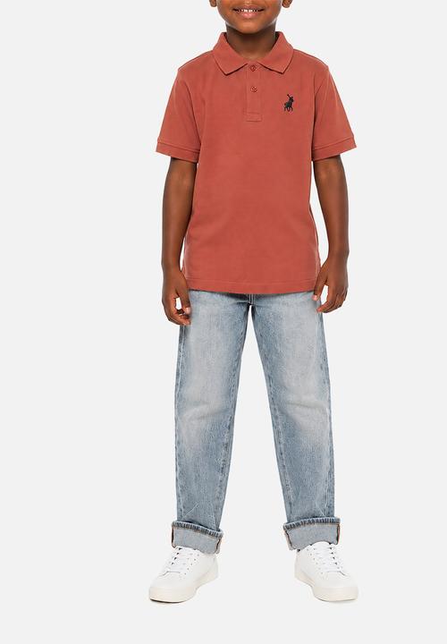 POLO - Boys Austin Ss Golfer - Rosewood