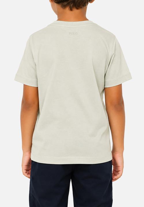 POLO - Boys Logan Crested Ss Tee - Cool Sage