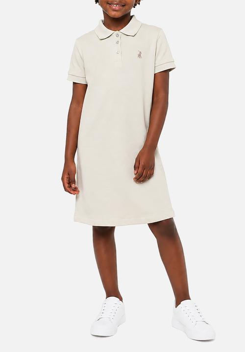 POLO - Girls Dakota Short sleeve Golfer Dress - Cool Sage