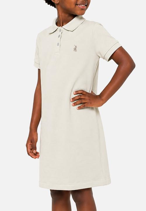 POLO - Girls Dakota Short sleeve Golfer Dress - Cool Sage