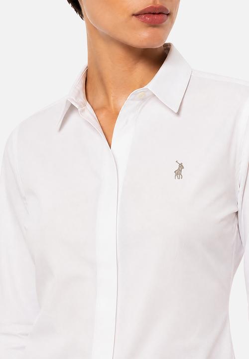 POLO - Wmn jamie long sleeve shirt - white