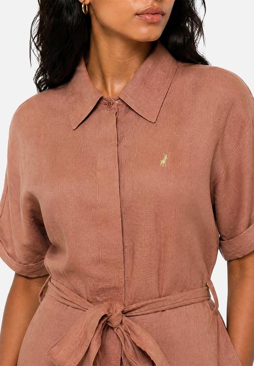 POLO - Wmn Tumi Drop Sleeve Linen Dress - Rose