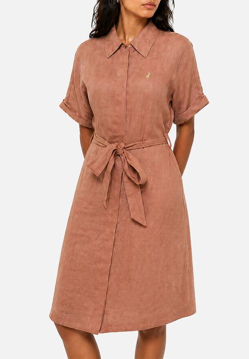 POLO - Wmn Tumi Drop Sleeve Linen Dress - Rose