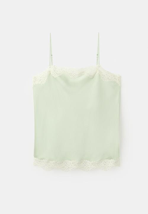 MANGO - Top delicat - light/pastel green