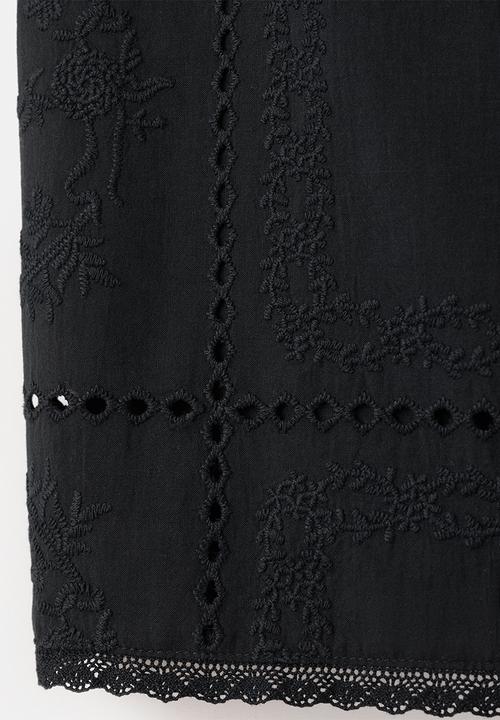 MANGO - Top shola - black