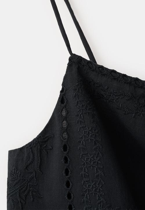 MANGO - Top shola - black