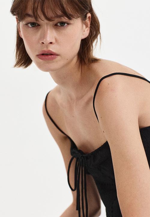 MANGO - Top shola - black
