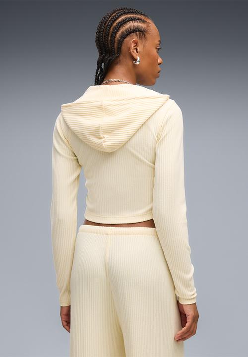 PUMA - Ess Ribbed Full-Zip Soft Touch Hoodie - Buttercream Heather