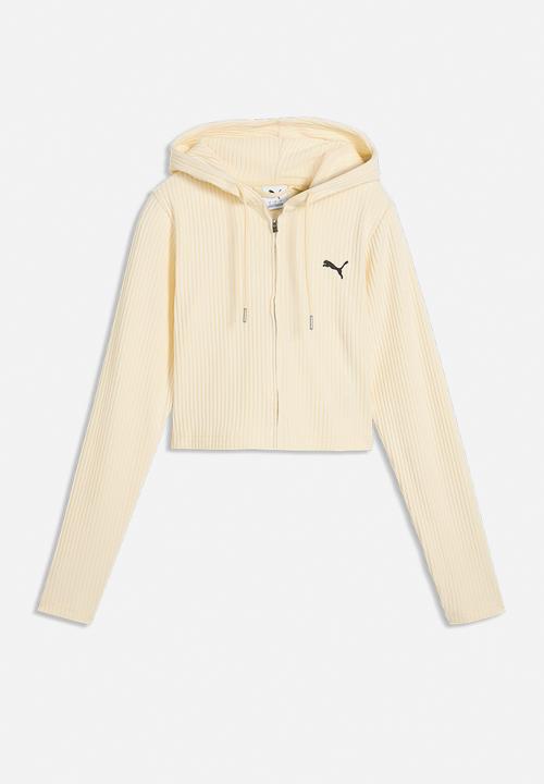 PUMA - Ess Ribbed Full-Zip Soft Touch Hoodie - Buttercream Heather