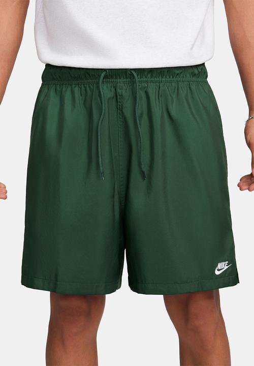 Nike - NSW  Club Woven Flow Short - Dk Green Fir/White