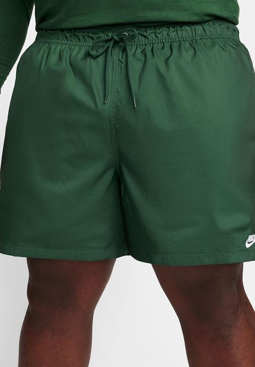 Nike - NSW  Club Woven Flow Short - Dk Green Fir/White