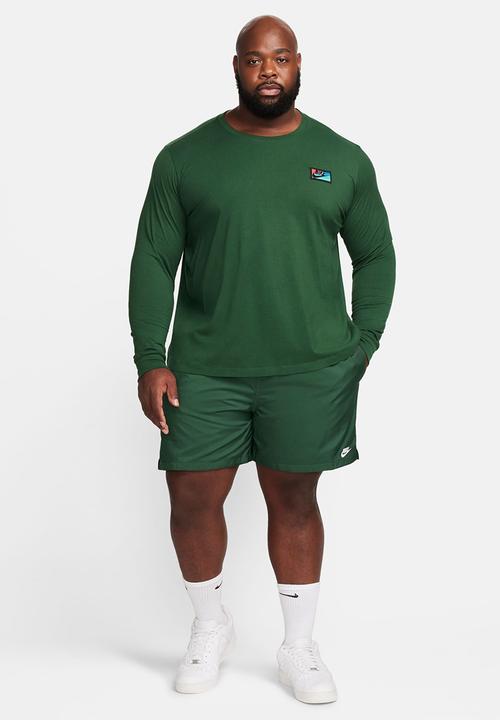 Nike - NSW  Club Woven Flow Short - Dk Green Fir/White