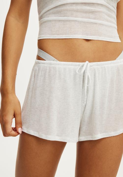 Cotton On - Sheer Shorts - Light Grey Marle