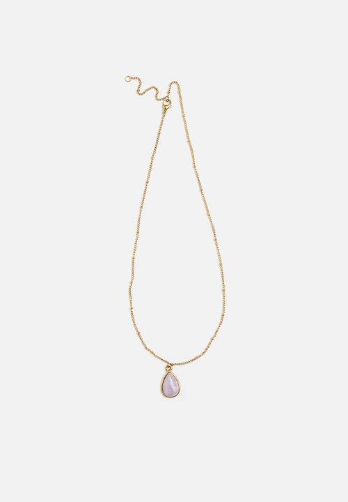 Zoe on Trend - Elegant Stone-Set Necklace - Multicolour