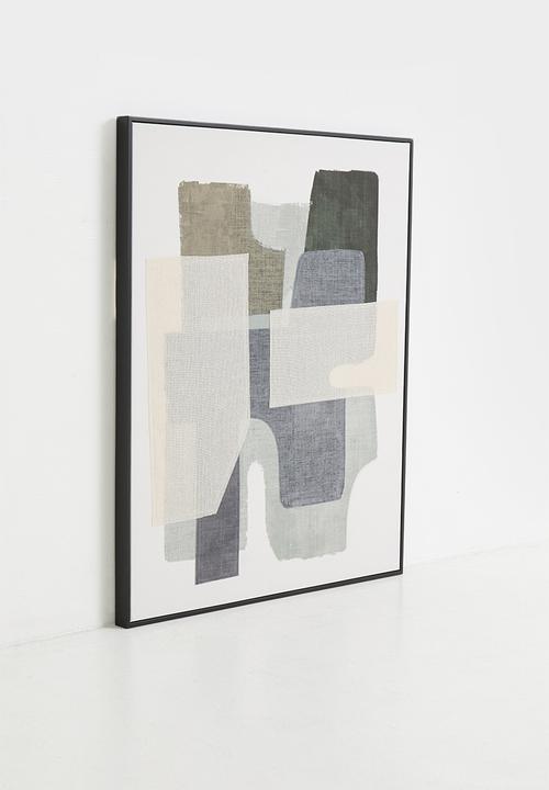 Sixth Floor - Earthy Abstract Framed Wall Art - Green