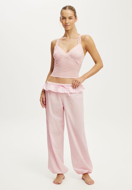 Cotton On - Sheer Lace Cami - Pink Kiss