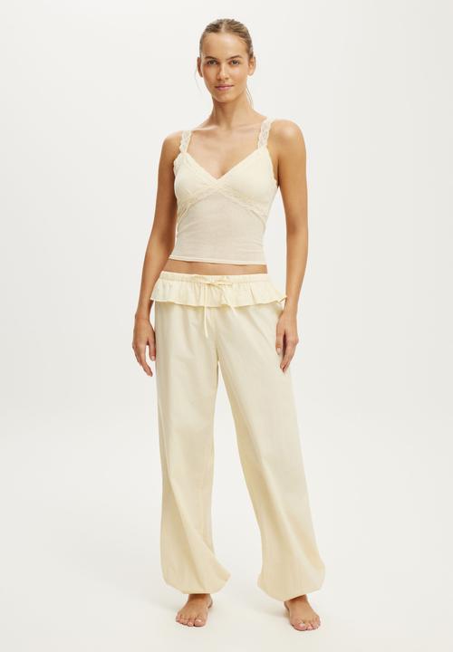 Cotton On - Sheer Lace Cami - Banana Whip
