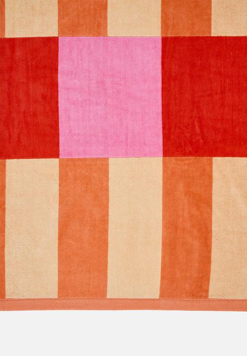 Linen House - Square Beach Towel Pink