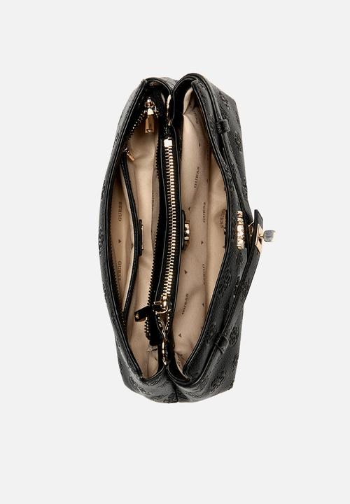 GUESS - Ella Logo Girlfriend Crossbody Bag-Black Logo