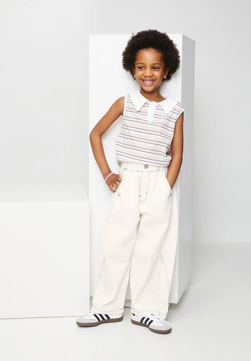Pop Candy - Barrel leg jeans - white
