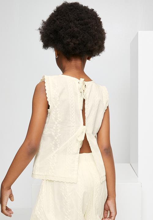 Pop Candy - Blouse and shorts - pale yellow