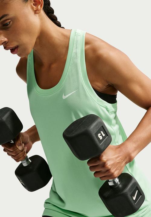 Nike - W Nk Df Rlgd Rcr Tank - Cucumber Calm/White