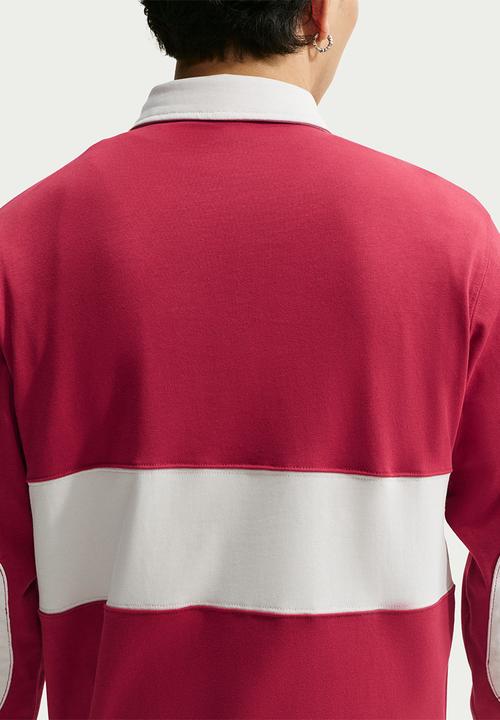 Nike - Club  Long-Sleeve Rugby Top - Tough Red/Phantom/Phantom