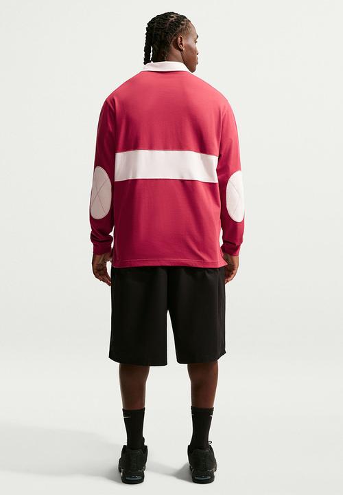 Nike - Club  Long-Sleeve Rugby Top - Tough Red/Phantom/Phantom