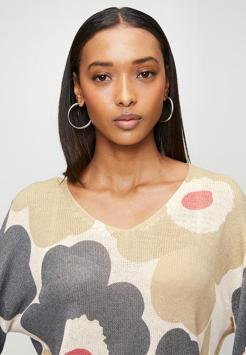 Izabel London - Viscose Blend Long sleeve Knitwear Top - multi