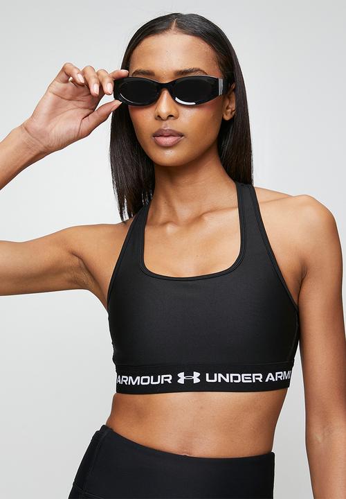 Under Armour - Crossback Mid Bra - Ultimate Black/White
